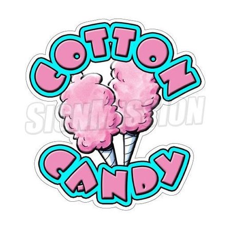 SIGNMISSION Safety Sign, 1.5 in Height, Vinyl, 24 in Length, Cotton Candy D-DC-24-Cotton Candy